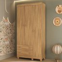 Ver imagem 1 de Guarda-roupa Infantil 92cm 3 Portas e 2 Gavetas Allegra Multimóveis Mp4442 Madeirado Madeirado