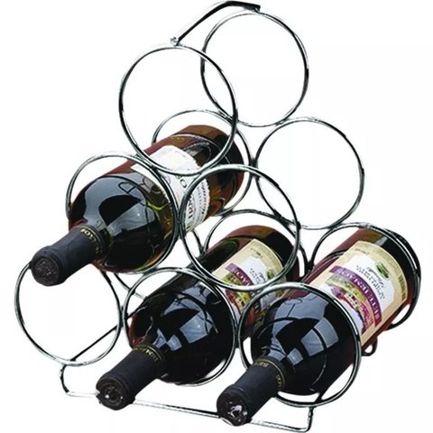 Adega Para 6 Garrafas De Vinho Garrafeiro Em Aço Triangular