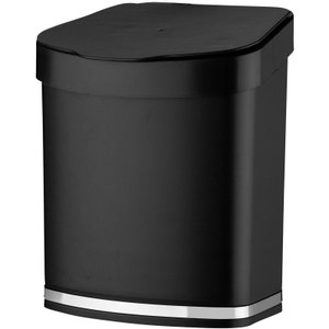 Lixeira para Cozinha 2,5l Tampa Abre Fácil Pia Bancada Preta