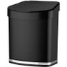Lixeira para Cozinha 2,5l Tampa Abre Fácil Pia Bancada Preta - 1