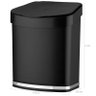 Lixeira para Cozinha 2,5l Tampa Abre Fácil Pia Bancada Preta - 3