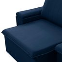 Ver imagem 5 de Sofá 3 Lugares Retrátil Reclinável para Sala 245cm Malfati F04 Veludo Azul - Lyam Decor
