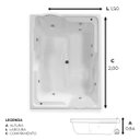 Ver imagem 3 de Spa Retangular Lorenza com Hidro em Acrílico - 127v