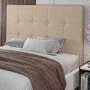 Ver imagem 2 de Cabeceira Cama Box Casal King Size Luana 193cm Sintético Bege - Desk Design