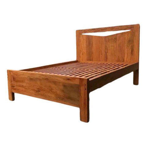 Cama de Casal Madeira Maciça Peroba Rosa Demolição Rústica