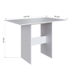 CONJUNTO DE SALA DE JANTAR PREDILLETA KARLA 1,10 C/4 CADEIRAS BRANCA - 3