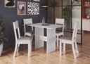 Ver imagem 1 de CONJUNTO DE SALA DE JANTAR PREDILLETA KARLA 1,10 C/4 CADEIRAS BRANCA