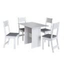 Ver imagem 6 de CONJUNTO DE SALA DE JANTAR PREDILLETA KARLA 1,10 C/4 CADEIRAS BRANCA