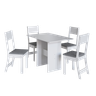CONJUNTO DE SALA DE JANTAR PREDILLETA KARLA 1,10 C/4 CADEIRAS BRANCA - 6