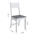 Ver imagem 2 de CONJUNTO DE SALA DE JANTAR PREDILLETA KARLA 1,10 C/4 CADEIRAS BRANCA