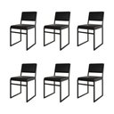Ver imagem 1 de Kit 6 Cadeiras Industrial Isa Corino Preto para Mesa Sala de Jantar Cozinha - Preto