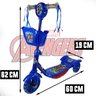 Patinete Infantil 3 Rodas com Cesta Vingadores e Mascara - 10