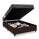Ver imagem 4 de Cama Box Baú Casal + Colchão Ortobom Iso 100 Espuma D33 138x188x60 Cor:marrom