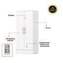 Ver imagem 2 de Armário Multiuso 2 Portas 3 Prateleiras Briz Branco