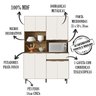 Kit Cozinha Compacta 8 Portas MDF 15006 Laila Carvalho Off White PLN - 5
