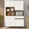 Kit Cozinha Compacta 8 Portas MDF 15006 Laila Carvalho Off White PLN - 1