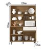 Kit Cozinha Compacta 8 Portas MDF 15006 Laila Carvalho Off White PLN - 4