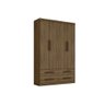 Roupeiro Maximus Plus Com 4 Portas E 4 Gavetas Zanzini Nogal - 1