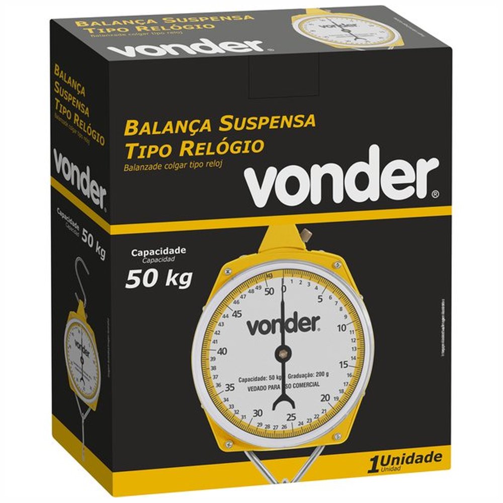 Balança suspensa tipo relógio 50 kg VONDER - 2