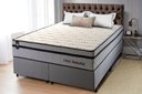 Ver imagem 1 de Conjunto Cama Box Queen c/ Molas Ensacadas Preston Cinza 158x198x71