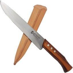 Faca de Churrasco Coqueiro 7" Aço Carbono Bainha de Couro - 1