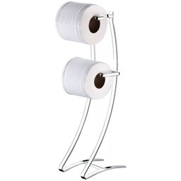 Suporte Porta Papel Higiênico Duplo de Chão Lavabo Aço Luxo - 1 Suporte Porta Papel Higiênico Duplo de Chão Lavabo Aço Luxo - 1