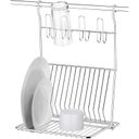 Ver imagem 1 de Escorredor De Pratos Dobrável Porta Louças E Talheres Copos