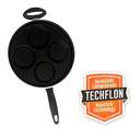 Ver imagem 2 de Frigideira 4 em 1 Multiuso com Divisórias Antiaderente Ovos Hamburgers - Preta