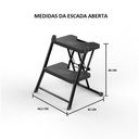 Ver imagem 2 de Escada Alcance De 02 Degraus Preta - Anodilar