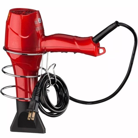 Suporte Porta Secador de Cabelos Parede Espaço para Cabo