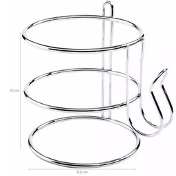 Suporte Porta Secador de Cabelos Parede Espaço para Cabo - 5