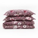 Ver imagem 1 de Kit Cobre Leito Colcha Magnus Solteiro 2 Peças Dupla Face Estampado Floral - Vinho - 100% Polié