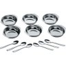 Conjunto Potes Sobremesa Inox 12 Peças Pote Colher Cozinha - 1