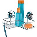 Ver imagem 2 de Suporte Porta Shampoo Sabonete Cantoneira Ventosa Cromado