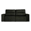 Ver imagem 3 de Sofá 4 Lugares Cavan Retrátil e Reclinável Suede Amassado Preto - Rifletti