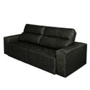 Ver imagem 4 de Sofá 4 Lugares Cavan Retrátil e Reclinável Suede Amassado Preto - Rifletti