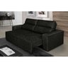 Sofá 4 Lugares Cavan Retrátil e Reclinável Suede Amassado Preto - Rifletti - 1