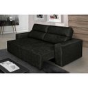 Ver imagem 1 de Sofá 4 Lugares Cavan Retrátil e Reclinável Suede Amassado Preto - Rifletti
