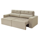 Ver imagem 2 de Sofá 4 Lugares Triunfo Retrátil e Reclinável 2.20M Suede Amassado Bege