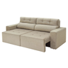 Sofá 4 Lugares Triunfo Retrátil e Reclinável 2.20M Suede Amassado Bege - 2