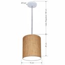 Ver imagem 2 de Lustre Luminária Pendente Vivare Free Lux Pe-4104br Cúpula em Tecido 15x25cm