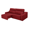 Sofá 4 Lugares Connect Retrátil e Reclinável 2,50M Suede Amassado Vermelho - 2
