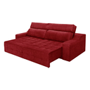 Ver imagem 3 de Sofá 4 Lugares Connect Retrátil e Reclinável 2,50M Suede Amassado Vermelho