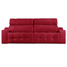 Sofá 4 Lugares Connect Retrátil e Reclinável 2,50M Suede Amassado Vermelho - 5