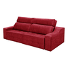 Sofá 4 Lugares Connect Retrátil e Reclinável 2,50M Suede Amassado Vermelho - 4