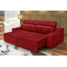 Sofá 4 Lugares Connect Retrátil e Reclinável 2,50M Suede Amassado Vermelho - 1