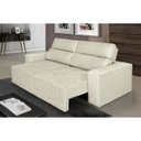 Ver imagem 1 de Sofá 4 Lugares Cavan Retrátil e Reclinável Suede Amassado Champagne - Rifletti