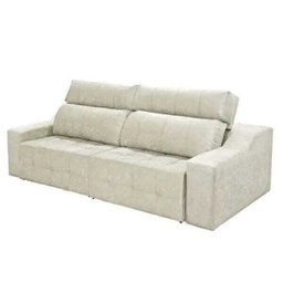 Sofá 4 Lugares Connect Retrátil e Reclinável 2,50M Suede Amassado Champagne - 5