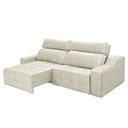 Ver imagem 2 de Sofá 4 Lugares Connect Retrátil e Reclinável 2,50M Suede Amassado Champagne