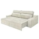 Ver imagem 3 de Sofá 4 Lugares Connect Retrátil e Reclinável 2,50M Suede Amassado Champagne